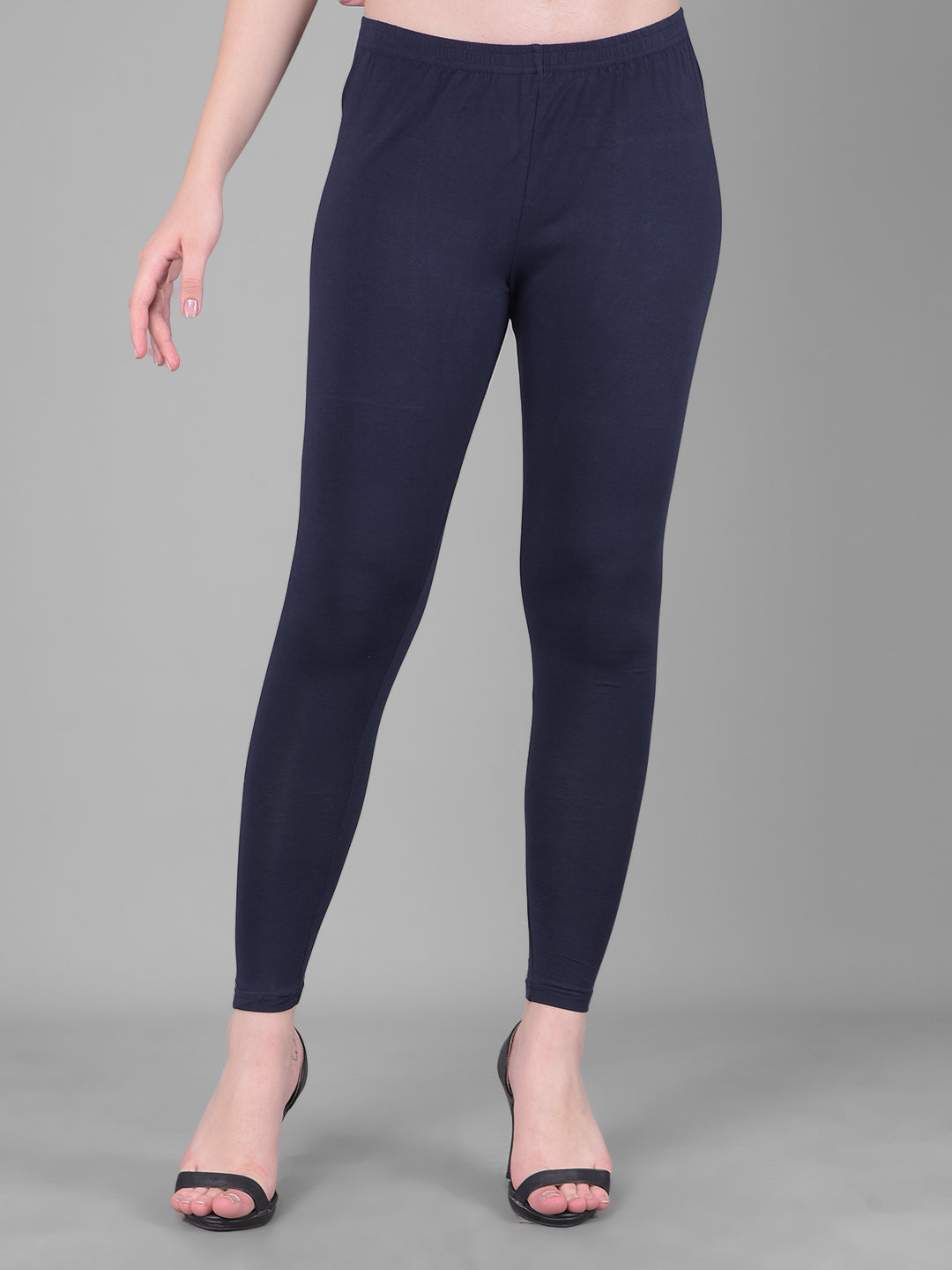 PLUS SIZE Leggings TC/49 Buttery Soft Always Brushed Solid Navy – Women's Full Length, 92% Polyester 8% Spandex, TC Collection