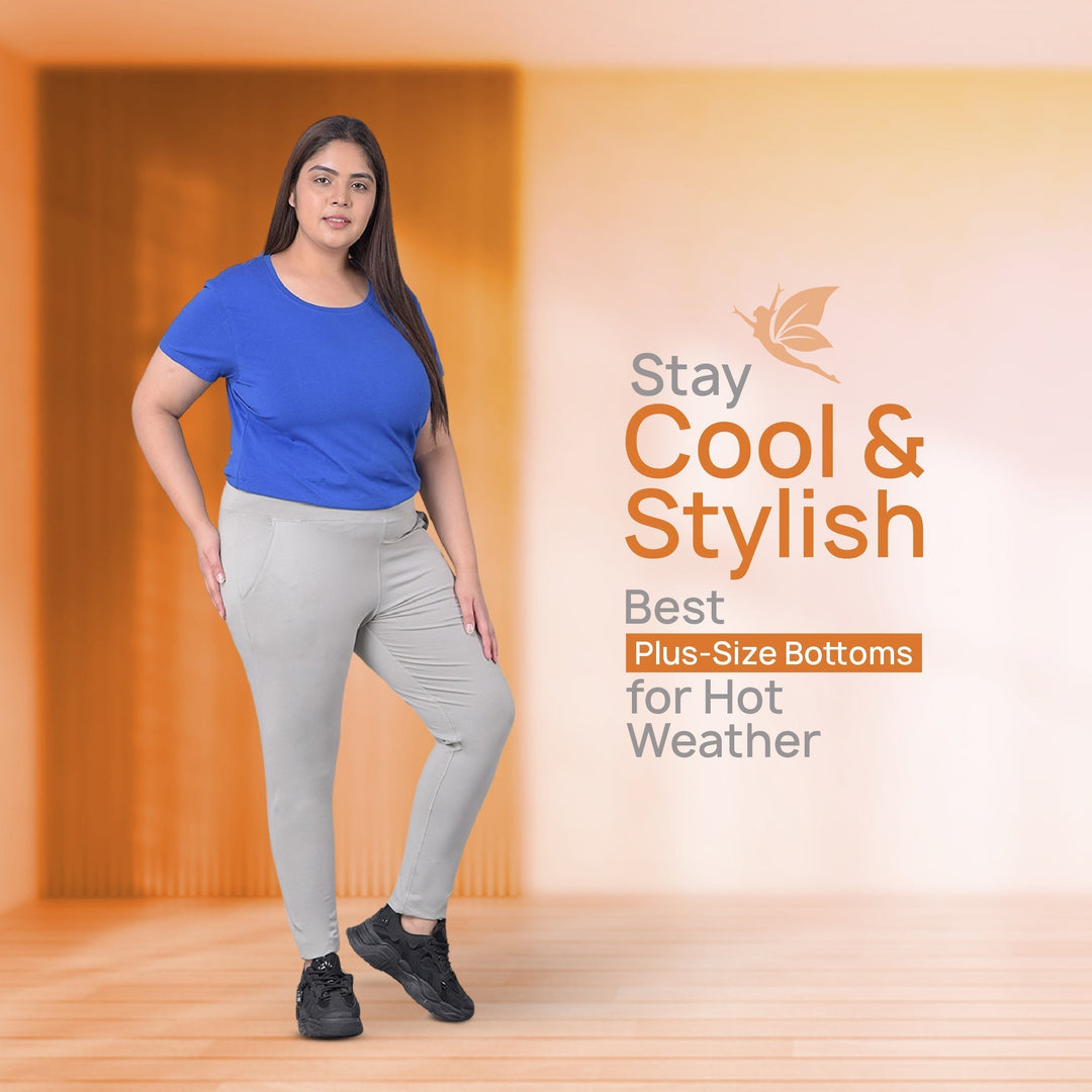 comfort lady-plus size capri pants
