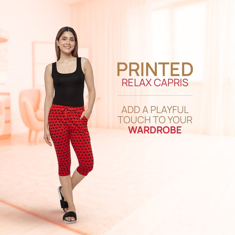 Printed Relax Capri