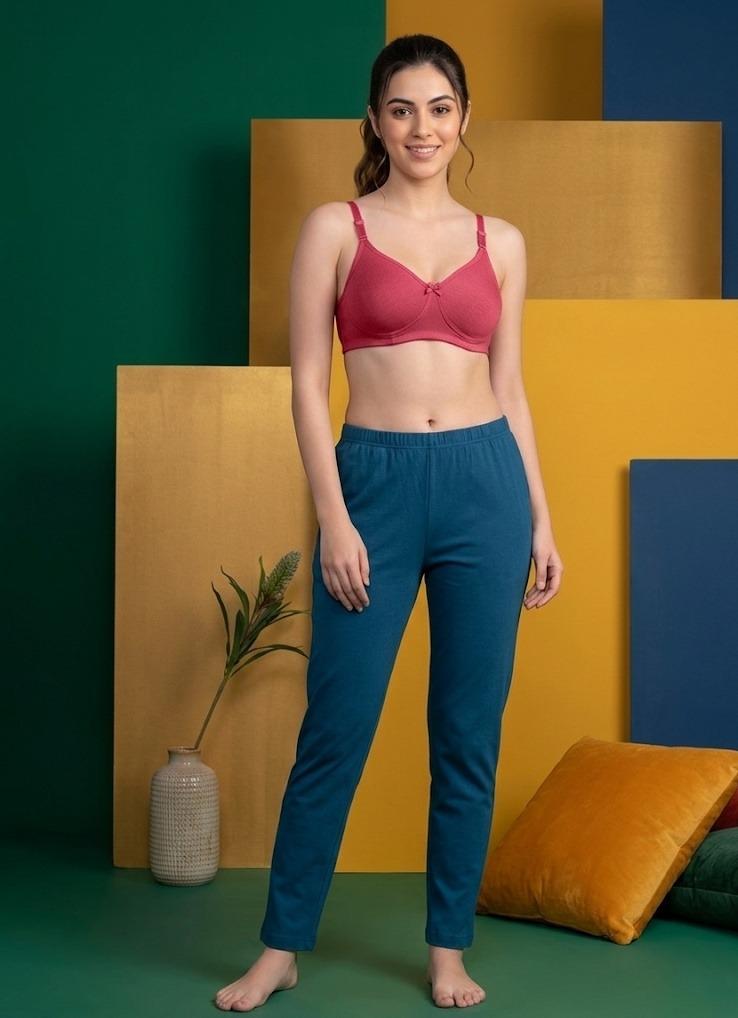 Comfort Lady Cotton Wire Free Women's Non-Padded Full Coverage Bra|Label Free All Day Comfort Bra  - POPPY RED