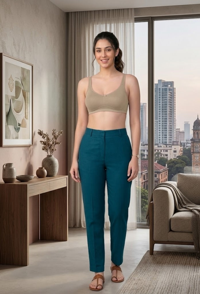 Comfort Lady Cotton Wire Free Women's Non-Padded Secret Support Bra - SKIN