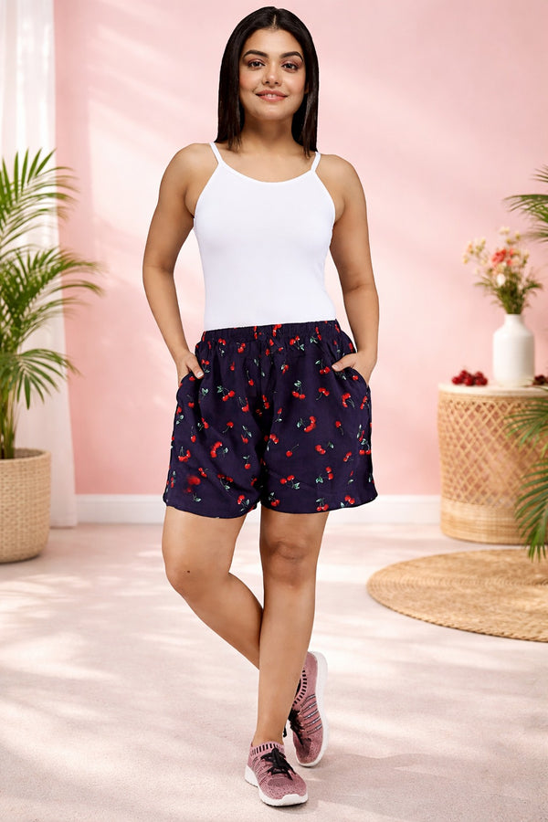 Comfort Lady Printed Shorts