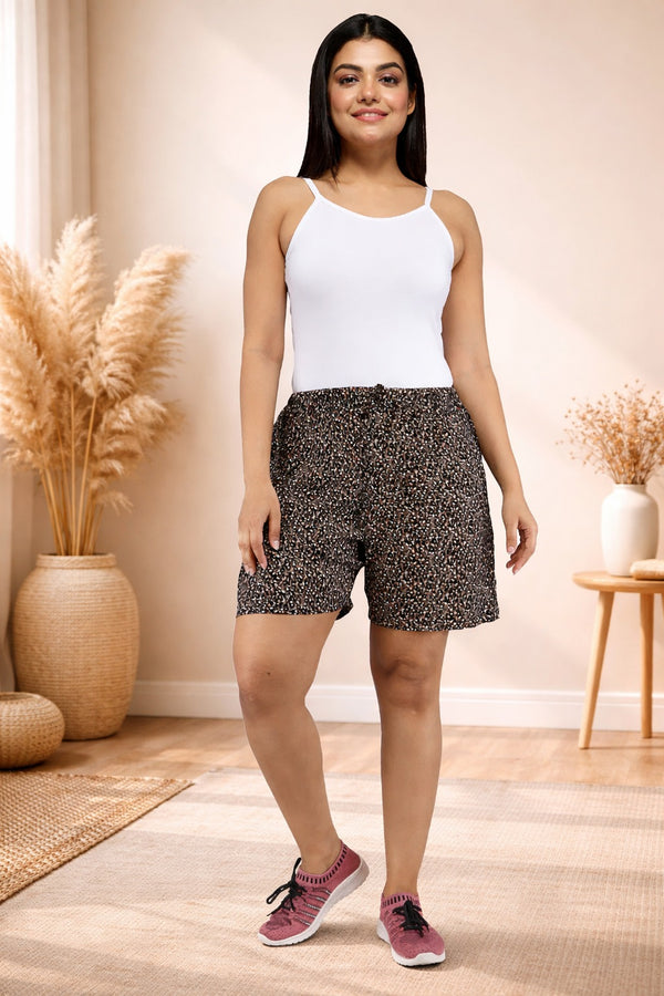 Comfort Lady Printed Shorts