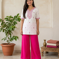 Comfort Lady Regular Fit Palazzos fabric texture