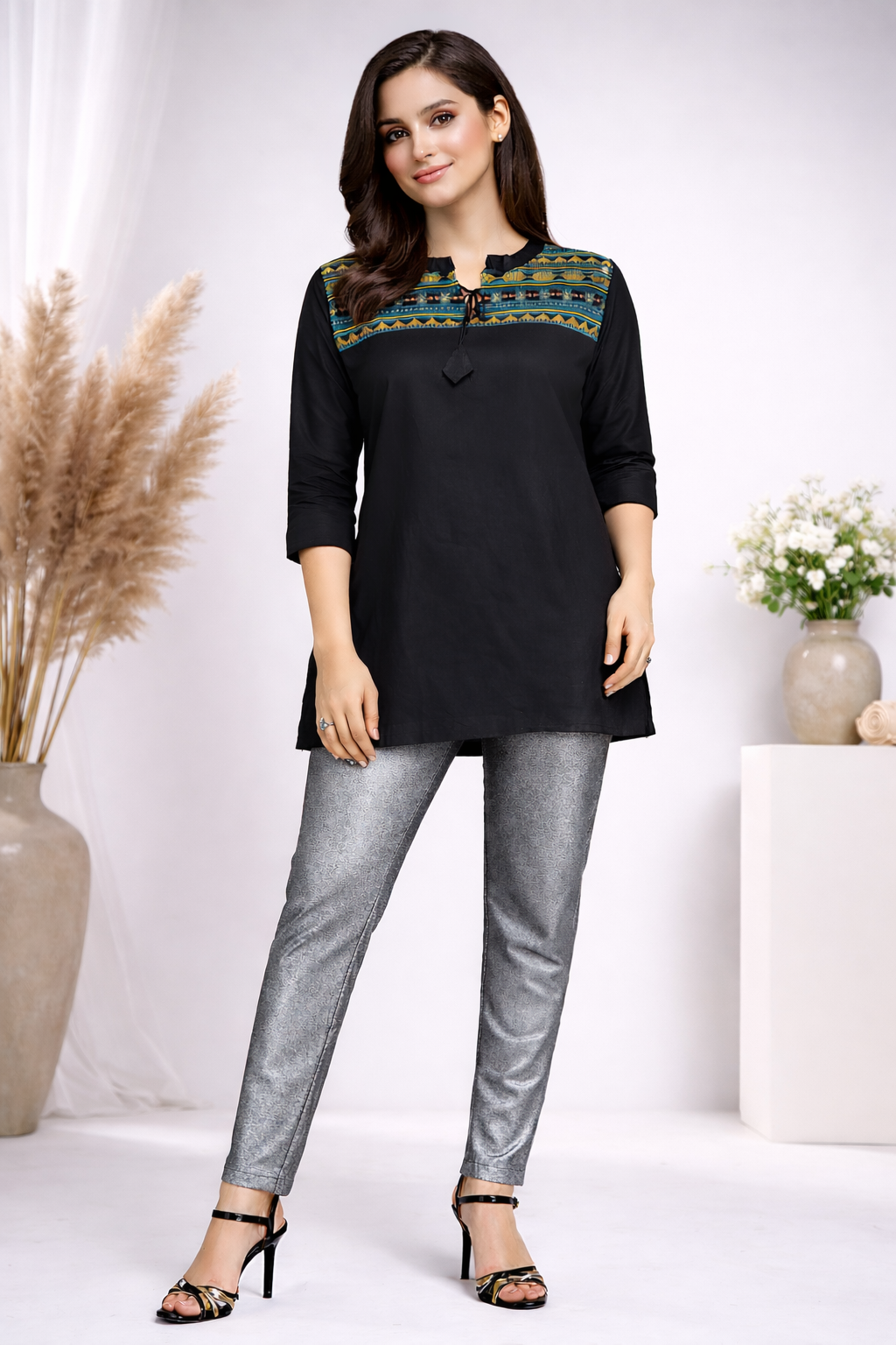 Comfort Lady Shimmer Kurti Pants