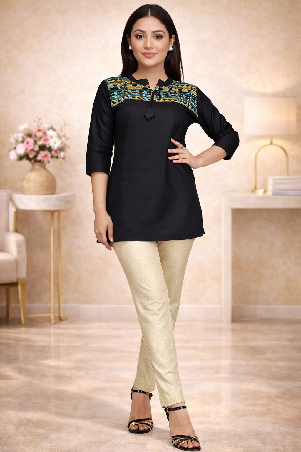 Comfort Lady Shimmer Kurti Pants