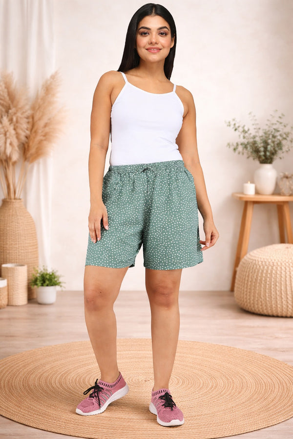 Comfort Lady Printed Shorts