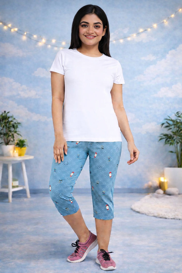 Comfort Lady Printed Relax Capri