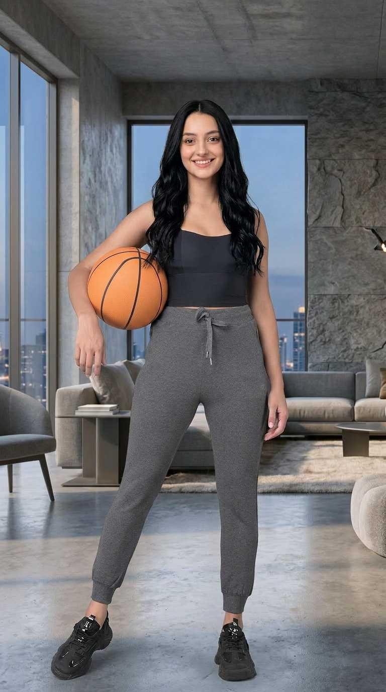 Charcoal Joggers for Women | Soft Cotton, Comfortable Fit | Comfort Lady