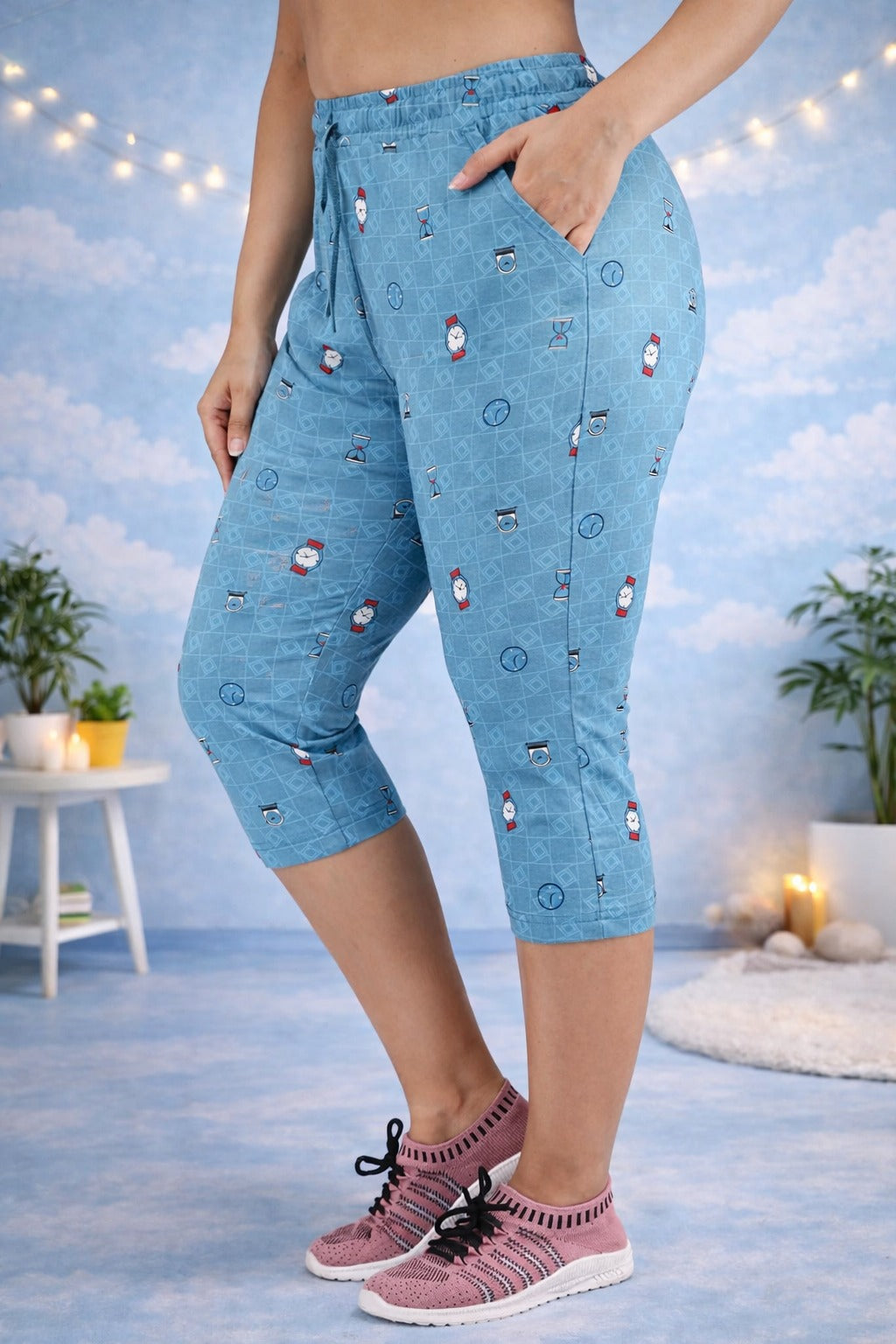 Comfort Lady Printed Relax Capri