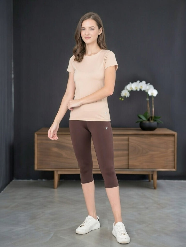 Comfort Lady Regular Fit Plain Half Sleeve T Shirt