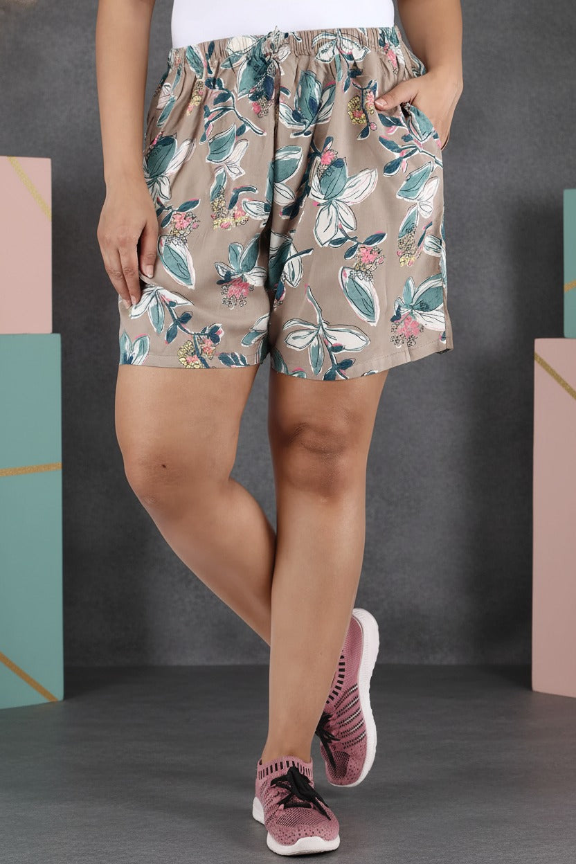 Comfort Lady Printed Shorts