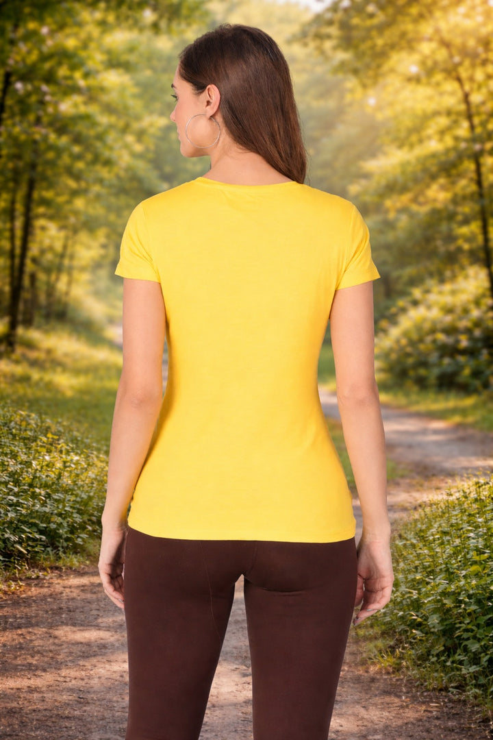 Comfort Lady Regular Fit Plain Half Sleeve T Shirt