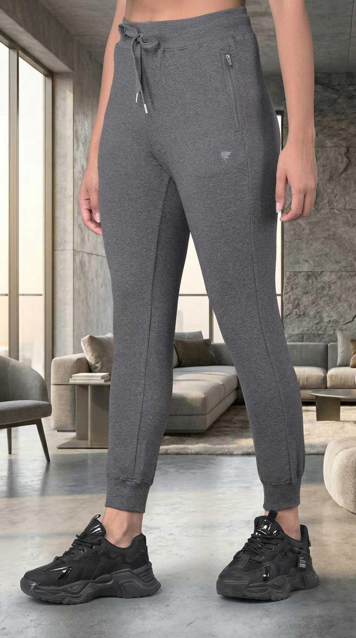 Charcoal Joggers for Women | Soft Cotton, Comfortable Fit | Comfort Lady