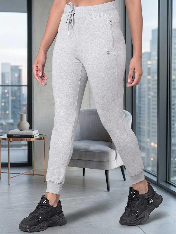 Grey Joggers for Women | Soft Cotton, Comfortable Fit | Comfort Lady
