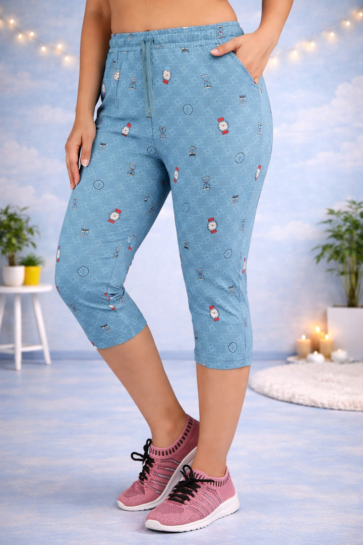 Comfort Lady Printed Relax Capri