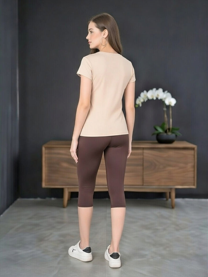 Comfort Lady Regular Fit Plain Half Sleeve T Shirt