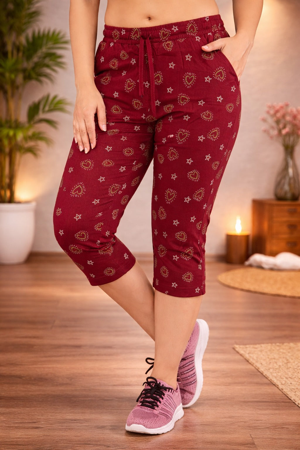Comfort Lady Printed Relax Capri