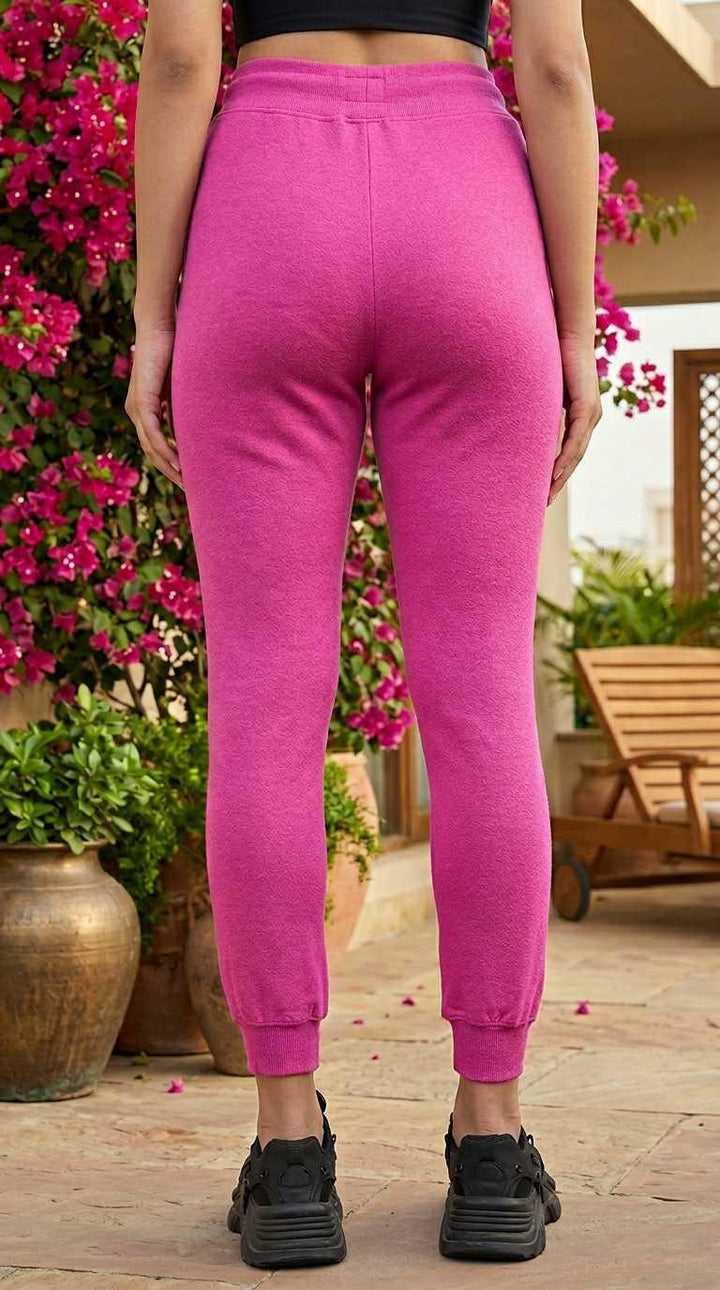 Pink Joggers for Women | Soft Cotton, Comfortable Fit | Comfort Lady