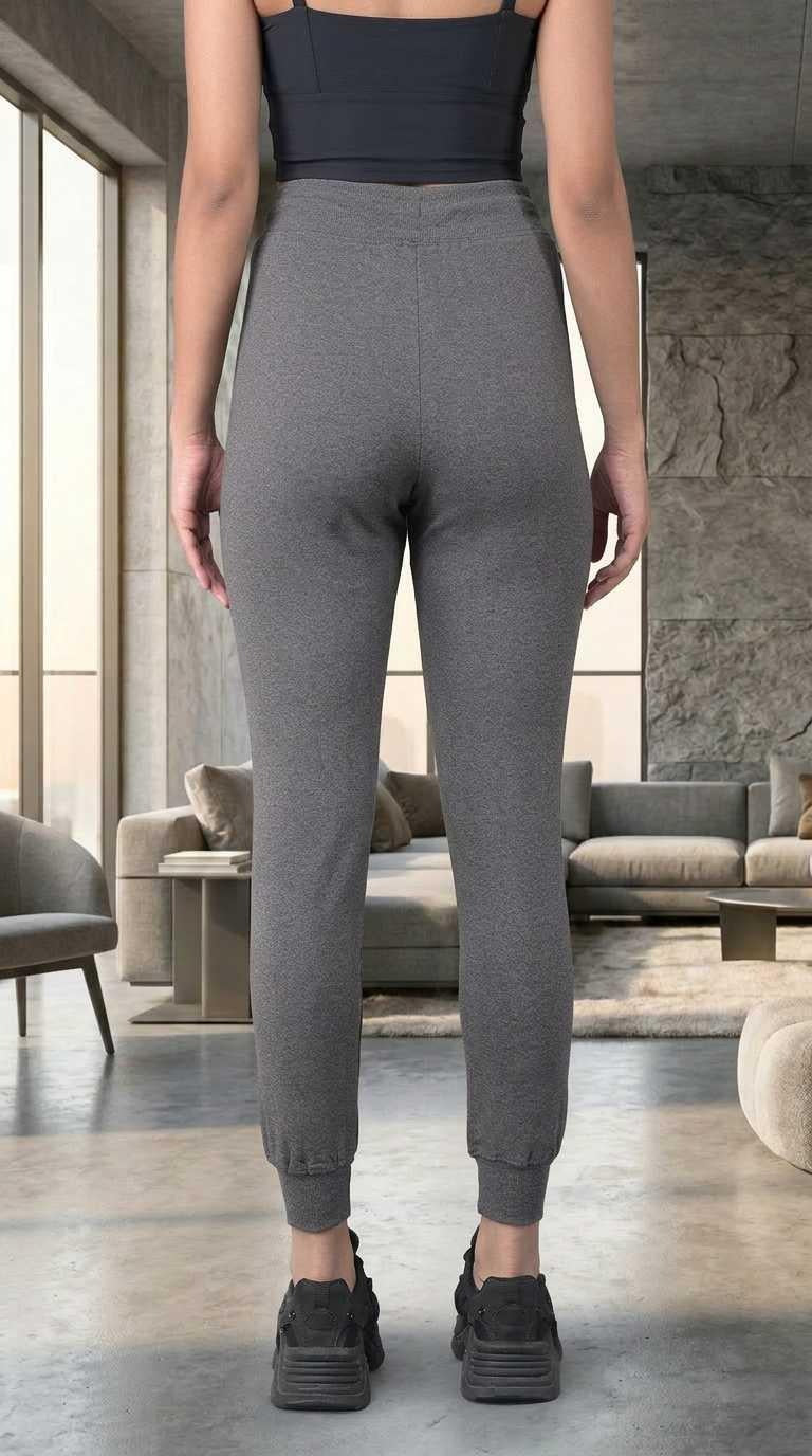 Charcoal Joggers for Women | Soft Cotton, Comfortable Fit | Comfort Lady