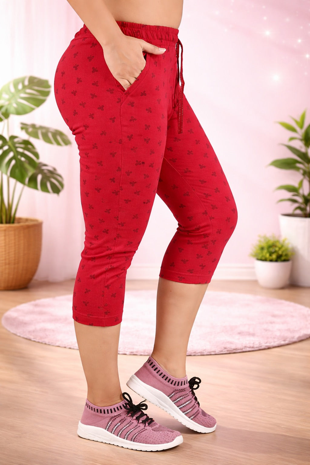 Comfort Lady Printed Relax Capri