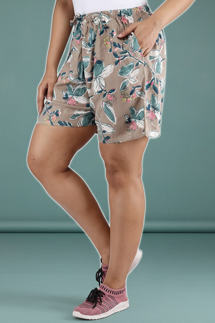 Comfort Lady Printed Shorts