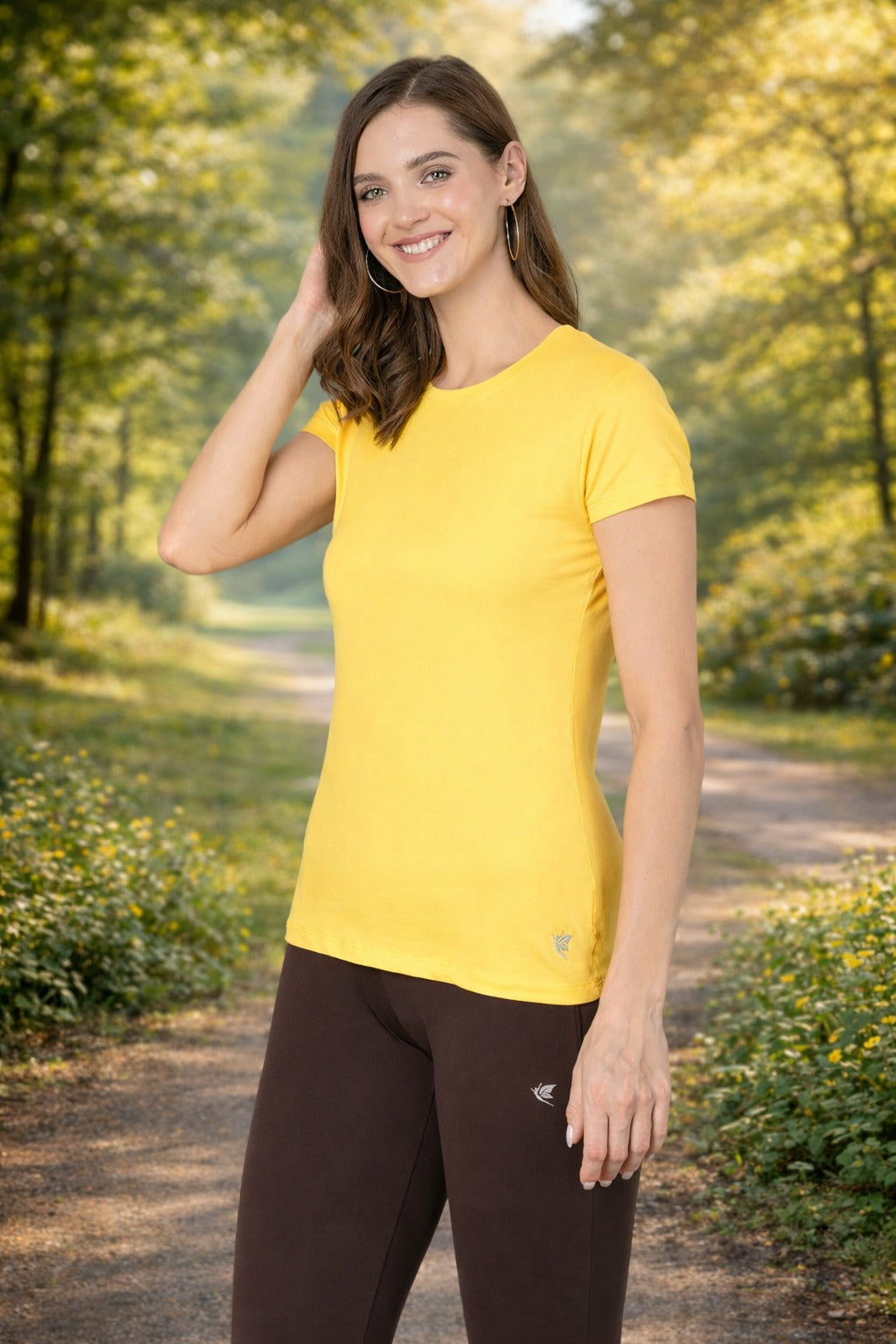 Comfort Lady Regular Fit Plain Half Sleeve T Shirt