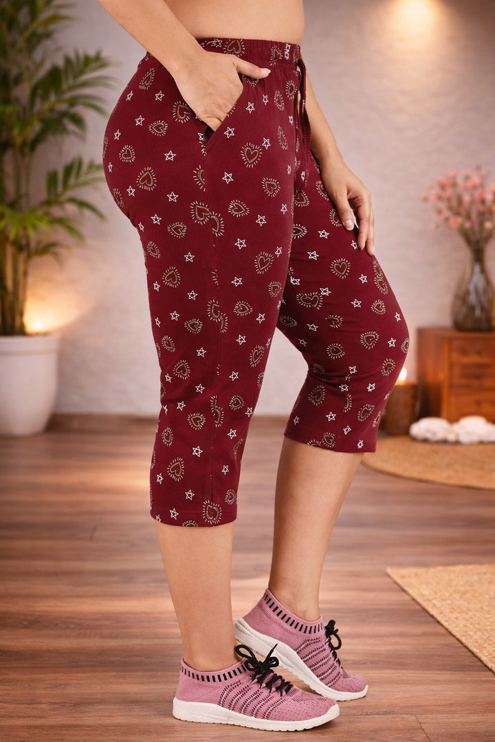 Comfort Lady Printed Relax Capri