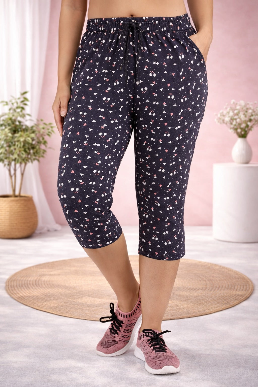 Comfort Lady Printed Relax Capri