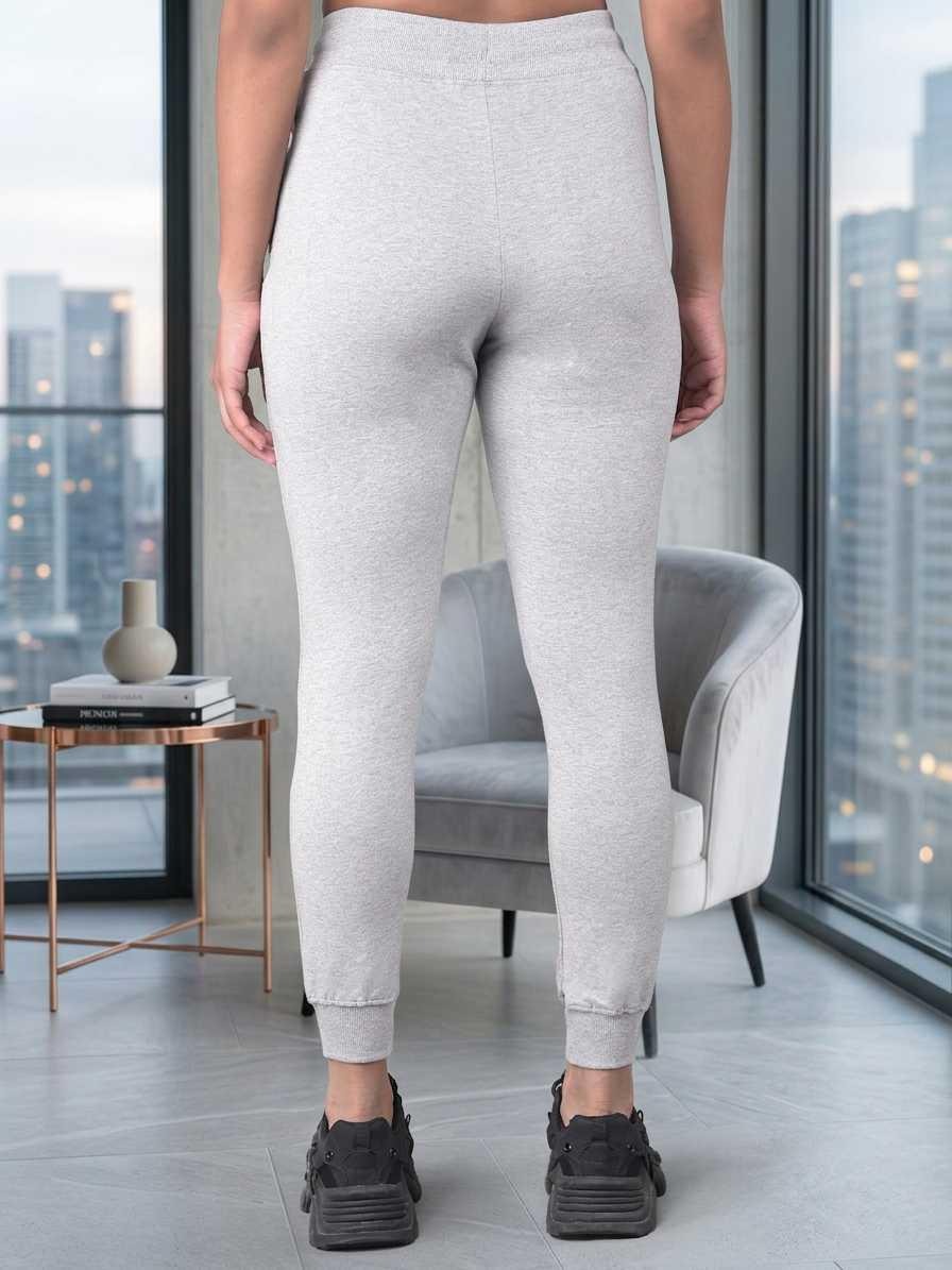 Grey Joggers for Women | Soft Cotton, Comfortable Fit | Comfort Lady