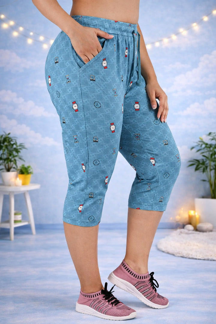 Comfort Lady Printed Relax Capri