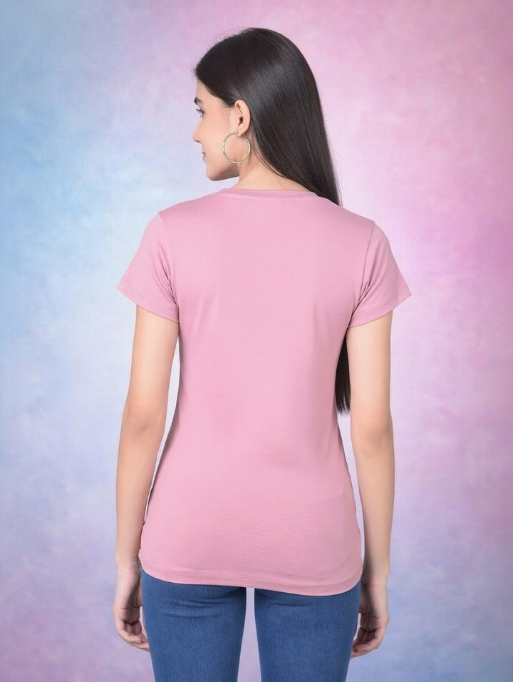 Comfort Lady Regular Fit Plain Half Sleeve T Shirt