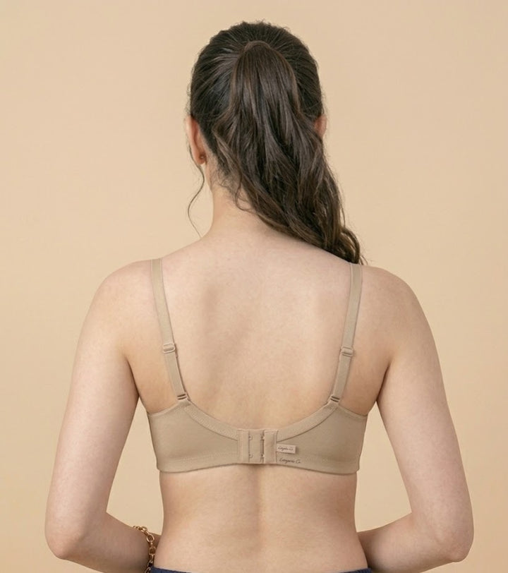 Comfort Lady CL-922 Women Padded Wirefree Bra High Coverage Daily Wear - SKIN
