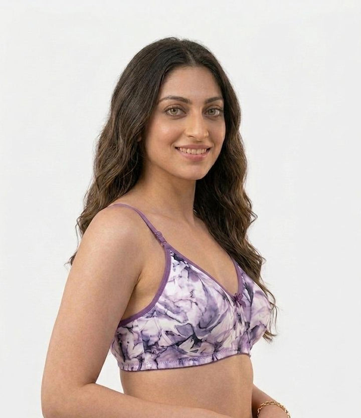 Comfort Lady Cotton Wire Free Women's Non-Padded Secret Support Bra - ASSORTED