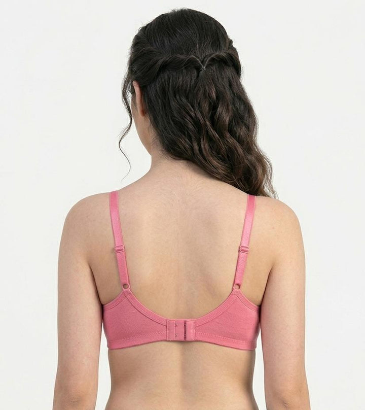 Comfort Lady Cotton Wire Free Women's Non-Padded Secret Support Bra - PEACH BLOSSOM