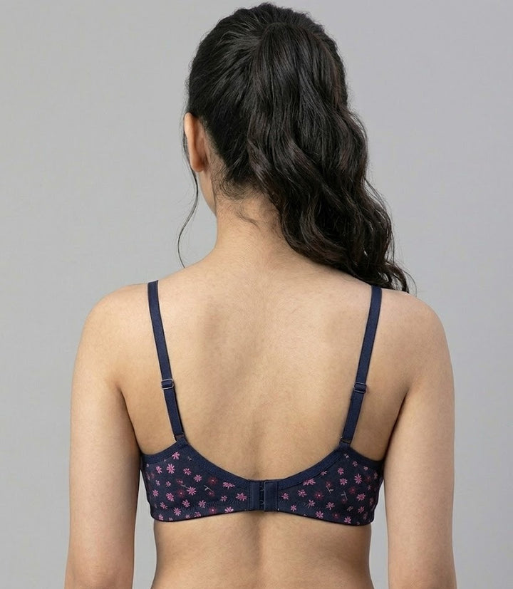 Comfort Lady Women’s Padded Wireless Cotton Bra| High Coverage All-Day Comfort - ASSORTED