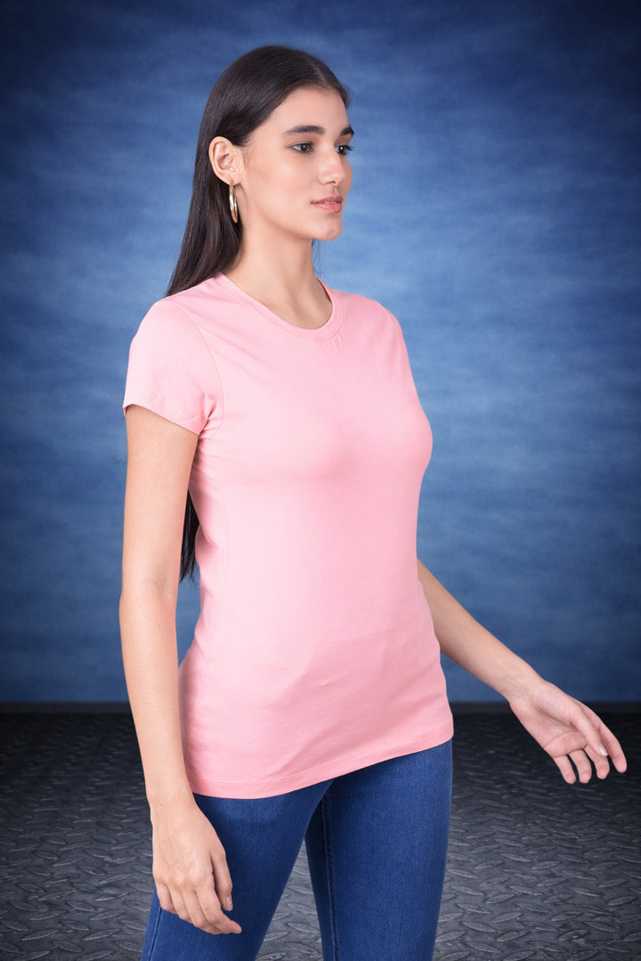 Comfort Lady Regular Fit Plain Half Sleeve T Shirt