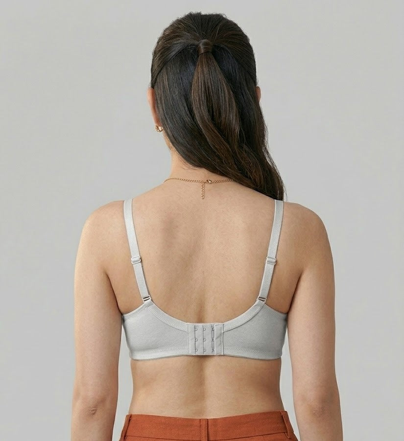Comfort Lady CL-922 Women Padded Wirefree Bra High Coverage Daily Wear - WHITE