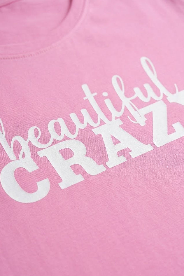 Comfort Lady Chest Print Half Sleeve Cotton Round Neck T-Shirt