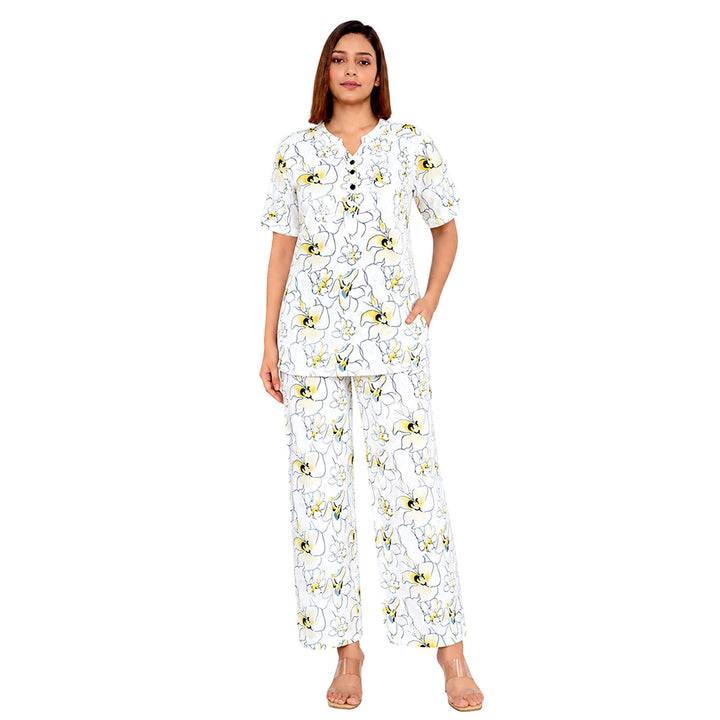 COMFORT LADY CO ORD SET WOMEN | PRINTED LOUNGE WEAR TWO PIECE OUTFIT | AIRPORT LOOK & TRAVEL WEAR