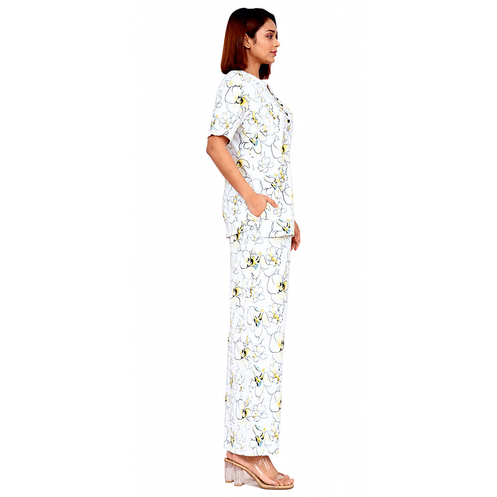 COMFORT LADY CO ORD SET WOMEN | PRINTED LOUNGE WEAR TWO PIECE OUTFIT | AIRPORT LOOK & TRAVEL WEAR