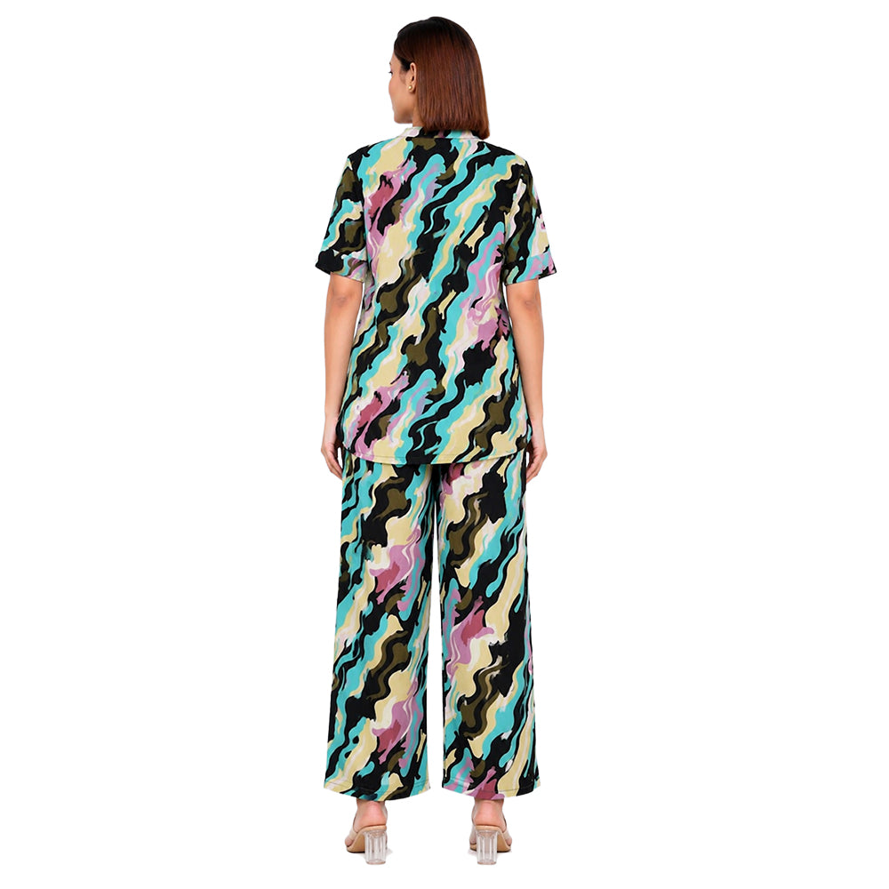 COMFORT LADY CO ORD SET WOMEN | PRINTED LOUNGE WEAR TWO PIECE OUTFIT | AIRPORT LOOK & TRAVEL WEAR