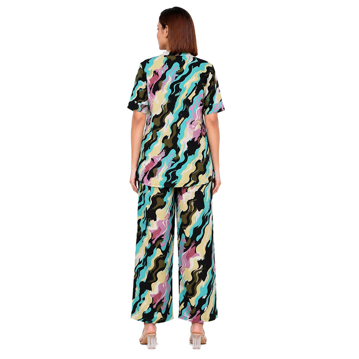 COMFORT LADY CO ORD SET WOMEN | PRINTED LOUNGE WEAR TWO PIECE OUTFIT | AIRPORT LOOK & TRAVEL WEAR