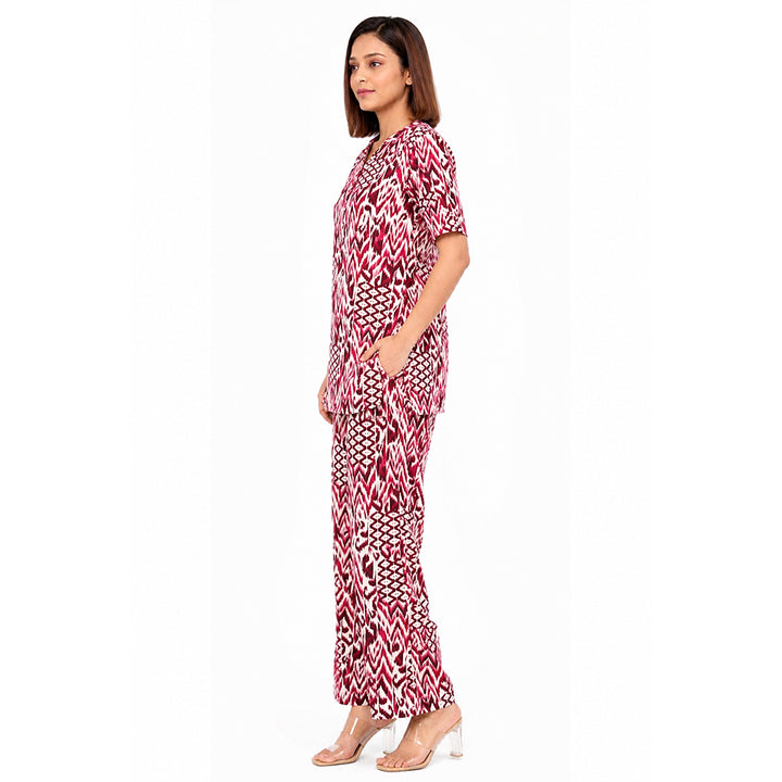 COMFORT LADY CO ORD SET WOMEN | PRINTED LOUNGE WEAR TWO PIECE OUTFIT | AIRPORT LOOK & TRAVEL WEAR