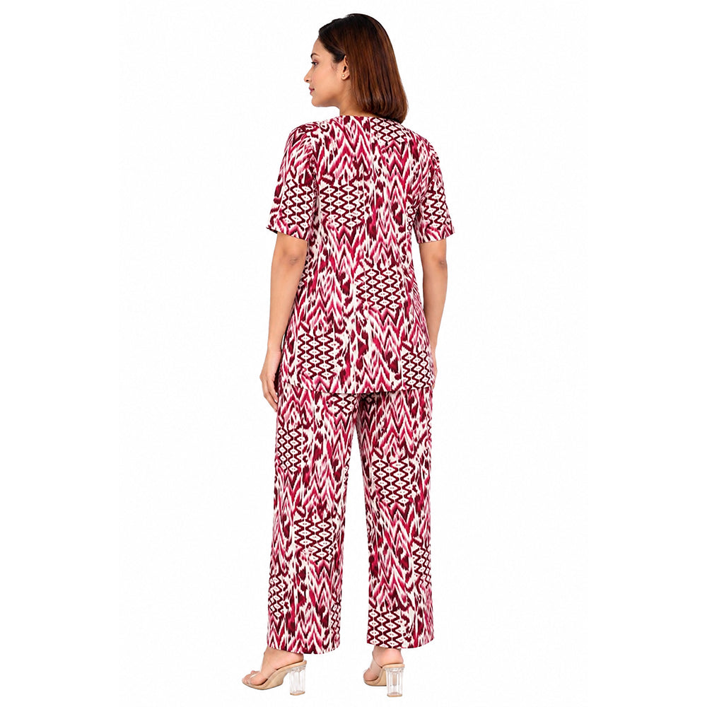 COMFORT LADY CO ORD SET WOMEN | PRINTED LOUNGE WEAR TWO PIECE OUTFIT | AIRPORT LOOK & TRAVEL WEAR