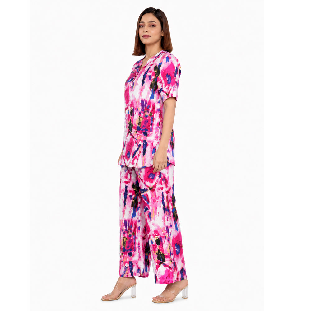 COMFORT LADY CO ORD SET WOMEN | PRINTED LOUNGE WEAR TWO PIECE OUTFIT | AIRPORT LOOK & TRAVEL WEAR