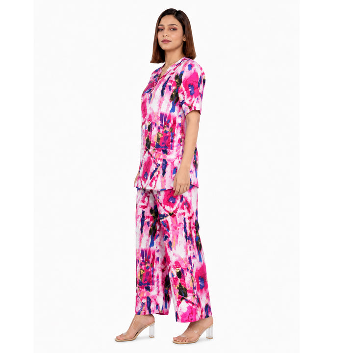 COMFORT LADY CO ORD SET WOMEN | PRINTED LOUNGE WEAR TWO PIECE OUTFIT | AIRPORT LOOK & TRAVEL WEAR