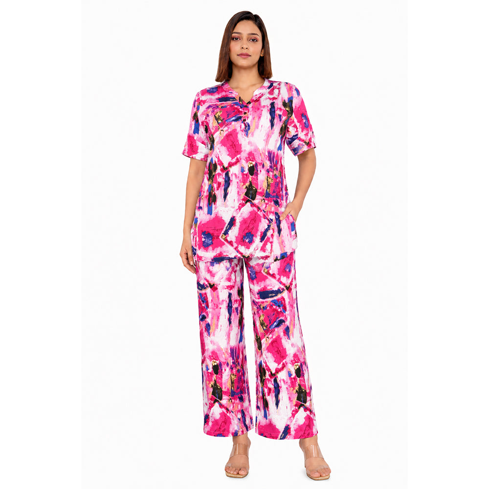 COMFORT LADY CO ORD SET WOMEN | PRINTED LOUNGE WEAR TWO PIECE OUTFIT | AIRPORT LOOK & TRAVEL WEAR