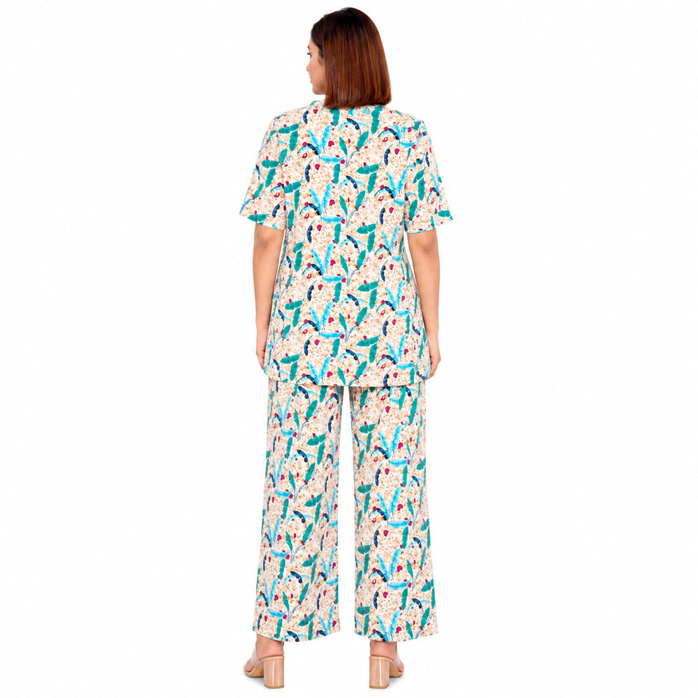 COMFORT LADY CO ORD SET WOMEN | PRINTED LOUNGE WEAR TWO PIECE OUTFIT | AIRPORT LOOK & TRAVEL WEAR