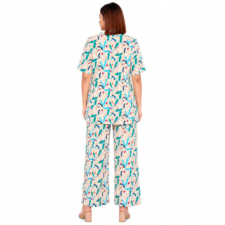 COMFORT LADY CO ORD SET WOMEN | PRINTED LOUNGE WEAR TWO PIECE OUTFIT | AIRPORT LOOK & TRAVEL WEAR